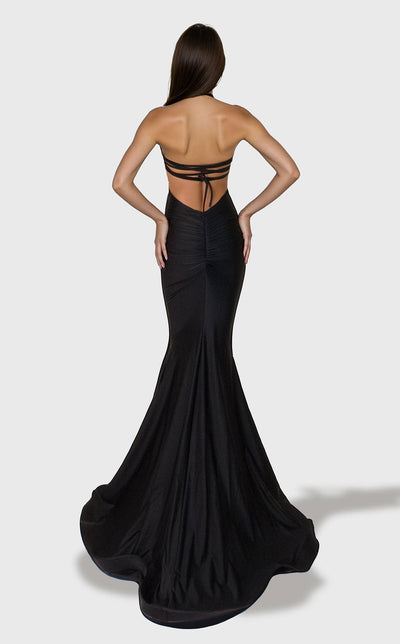 Jessica Angel JA2765 Off-Shoulder Sweetheart Mermaid Ruched Prom Satin Dress