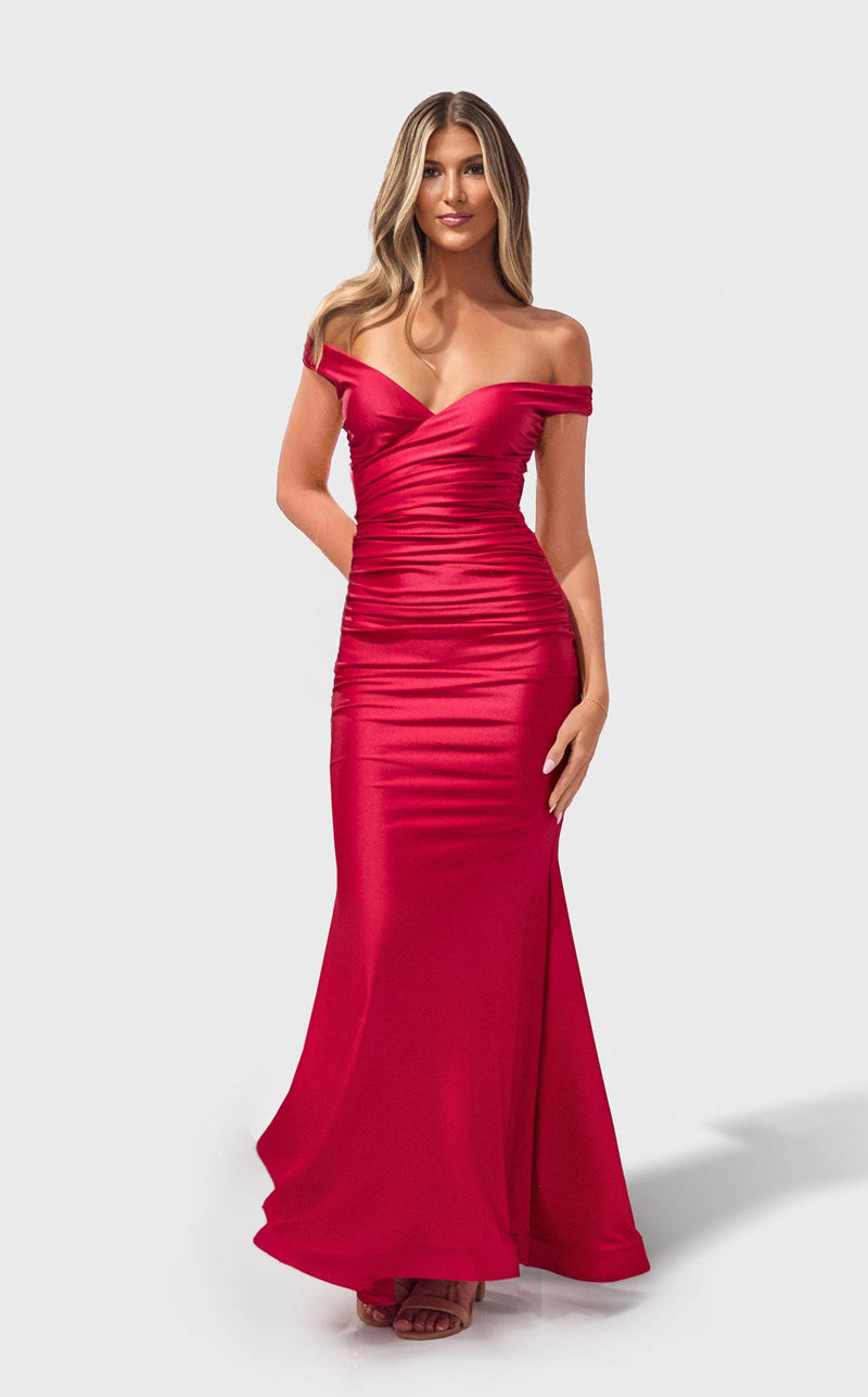 Prom Dresses Mermaid Formal Long Prom Dress Red