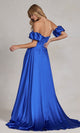 Elegante vestido de novia sin tirantes y mangas abullonadas – K1122