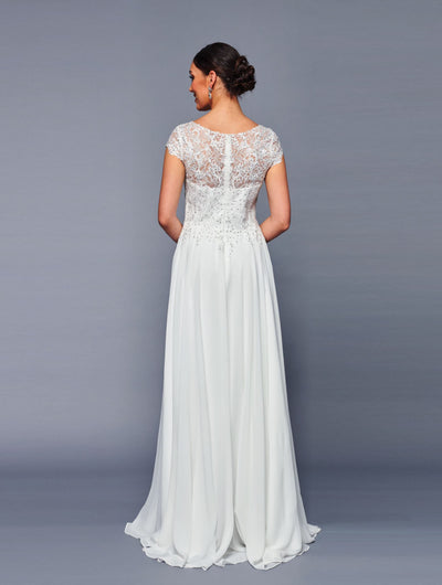 Deklaire Bridal K311 Mother of the Bride A-Line Cap Sleeve Chiffon Gown