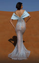 MNM Couture K4043 Lilac Off-Shoulder Beaded Mermaid Gown
