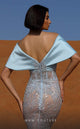 MNM Couture K4043 Lilac Off-Shoulder Beaded Mermaid Gown