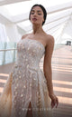 MNM Couture K4126 Beige Sophisticated Evening Gown – Size 4
