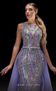 MNM Couture K4220 Lilac Patterned Sleeveless Gown