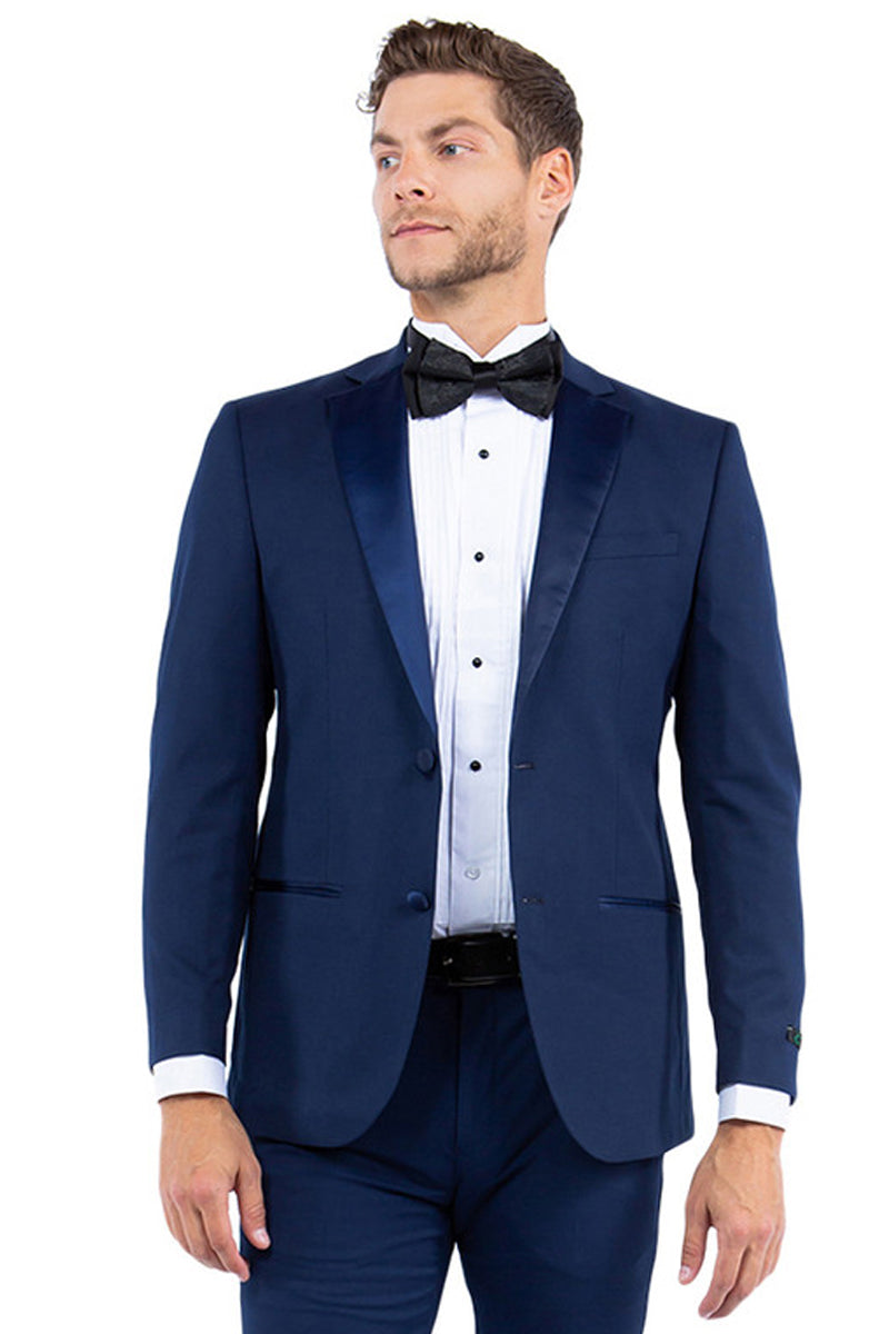 Men's Modern Fit Navy Tuxedo Jacket from Zegarie Suits