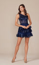 Vestido de fiesta brillante de un solo hombro K855