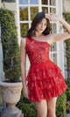 Vestido de fiesta brillante de un solo hombro K855