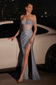Ladivine KV1123 Dress Off The Shoulder Fitted Fringe Gown