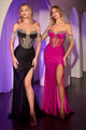 Ladivine KV1123 Off-Shoulder Fitted Gown