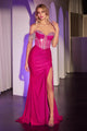Ladivine KV1123 Dress Off The Shoulder Fitted Fringe Gown