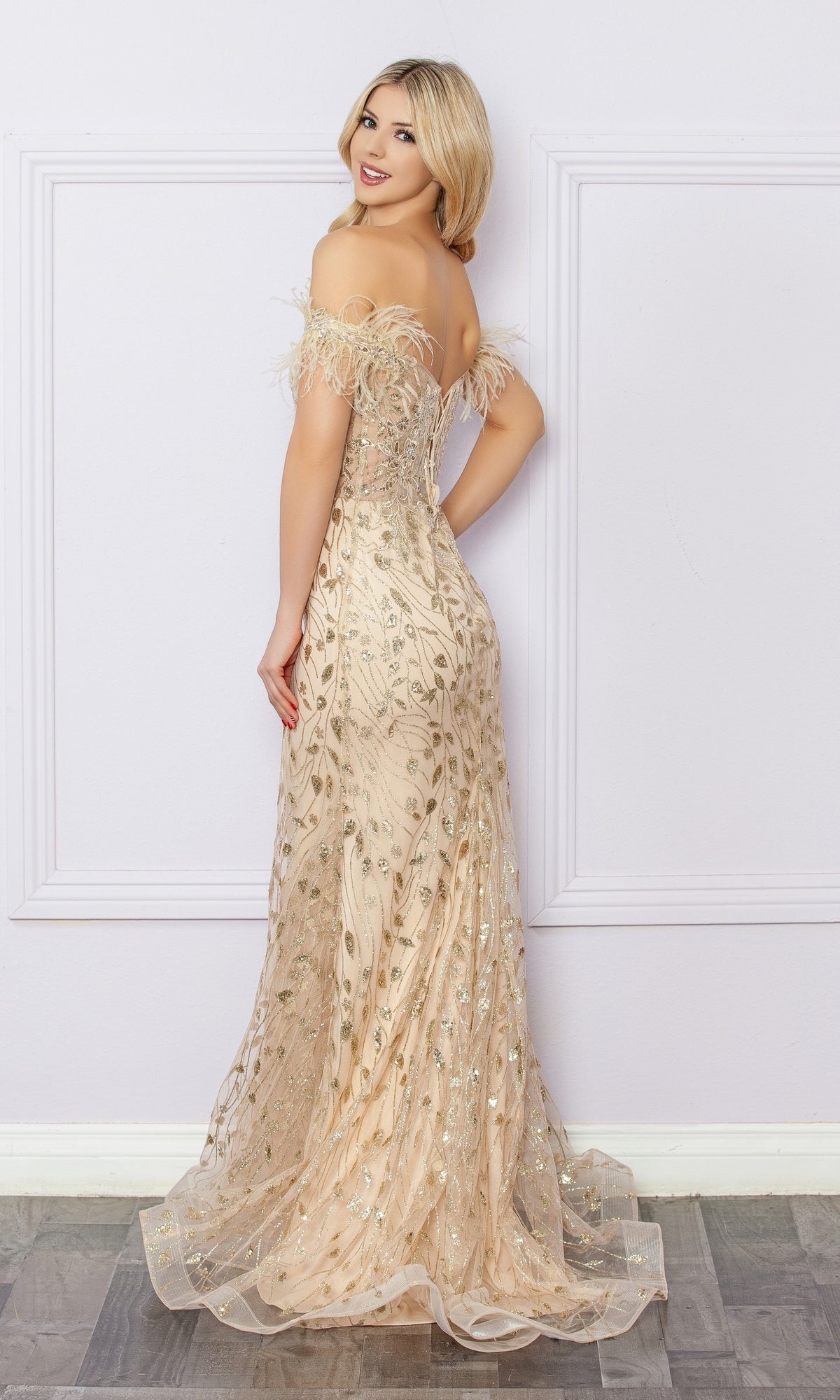 Vestido de fiesta con lentejuelas y estampado brillante Nox Anabel L1255
