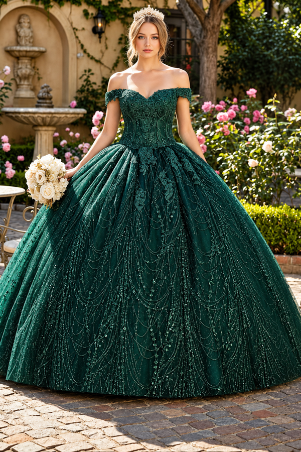Layla K LK153 Corset Back Embellished Quinceanera Formal Ball Gown