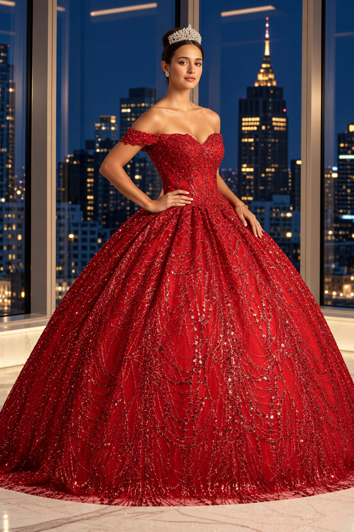 Sweet 16 Birthday Party Dress in Red Style LK153 Ball Gown