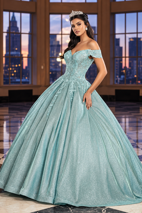 Sweet 16 Birthday Party Dress in Sage Style Ball Gown