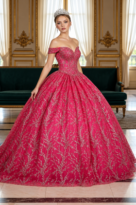 Sweet 16 Birthday Party Dress in Fuchsia Style Ball Gown