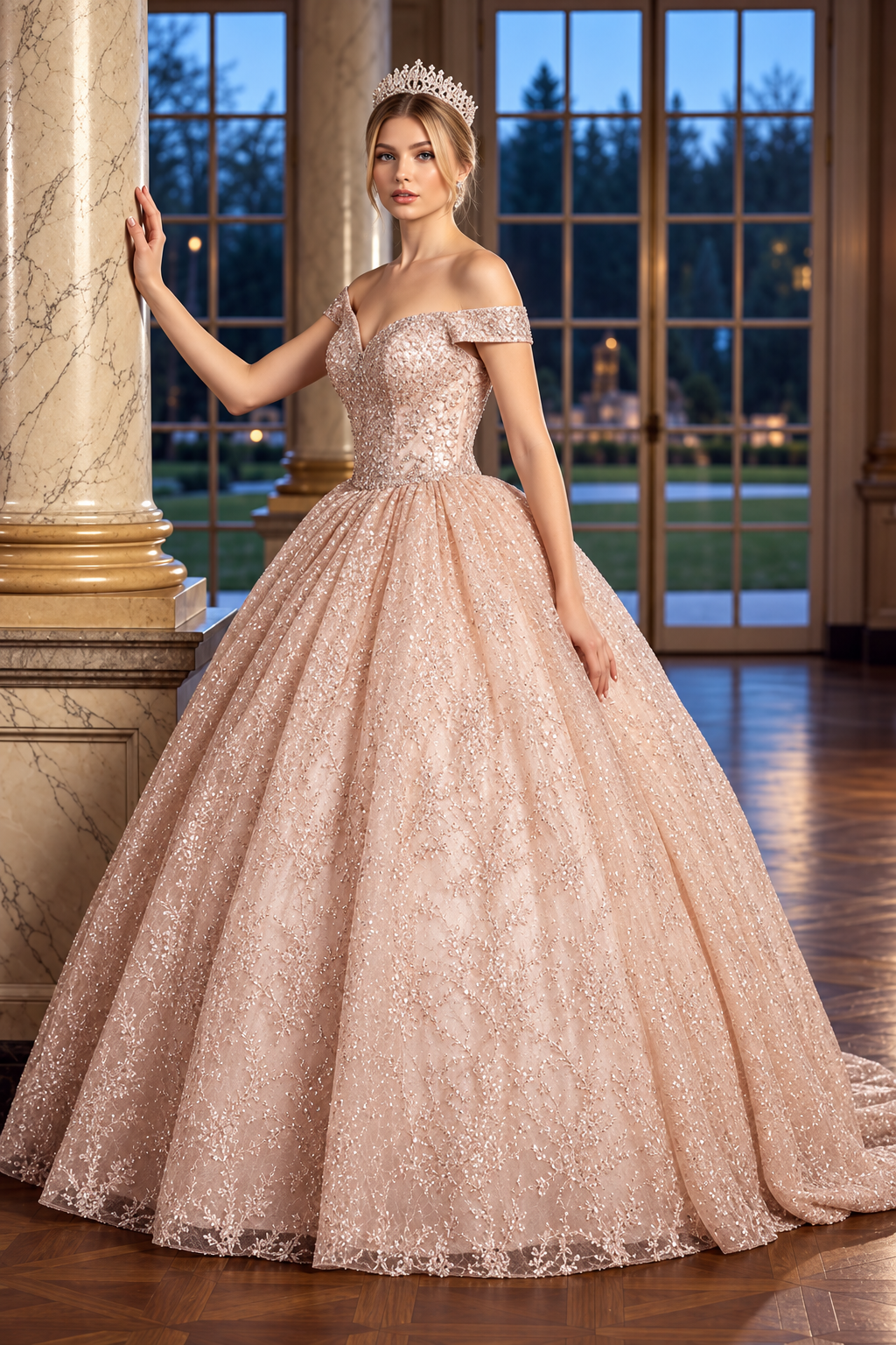 Sweet 16 Birthday Party Dress in Fuchsia Style Ball Gown