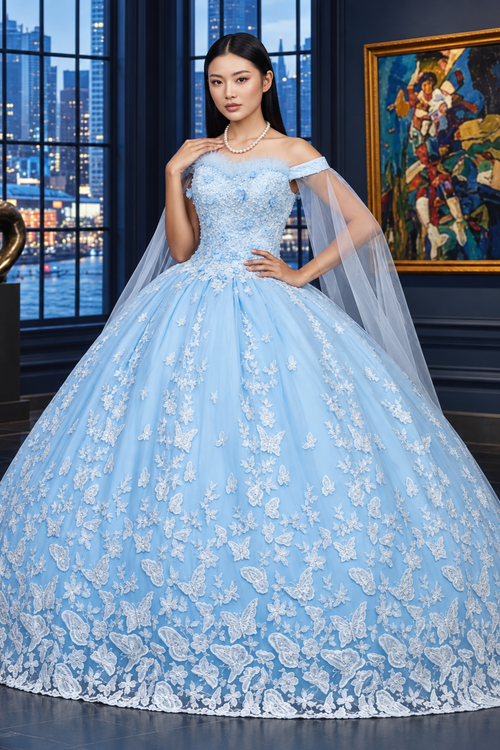 Sweet 16 Birthday Party Dress in Lilac Style Ball Gown