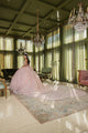 Vestido de quinceañera con capa bordada y escote corazón Layla K LK251