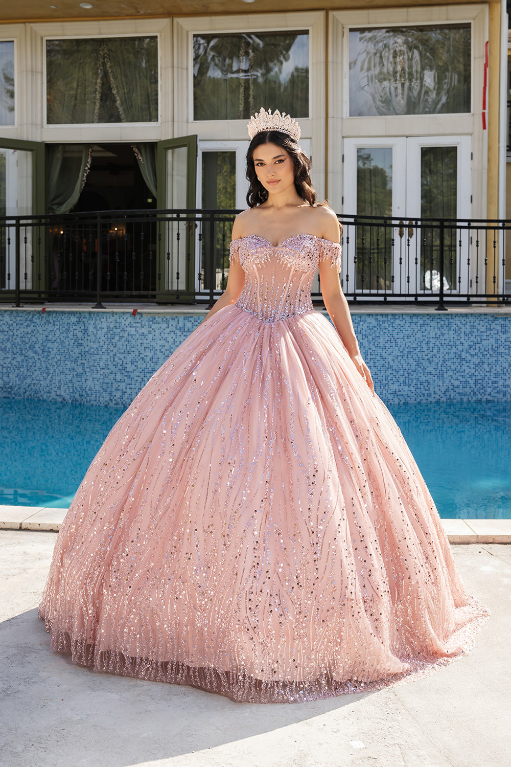 Sweet 16 Birthday Party Dress in RoseGold by LK264 Ball Gown