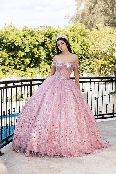 Sweet 16 Birthday Party Dress in RoseGold by LK264 Ball Gown
