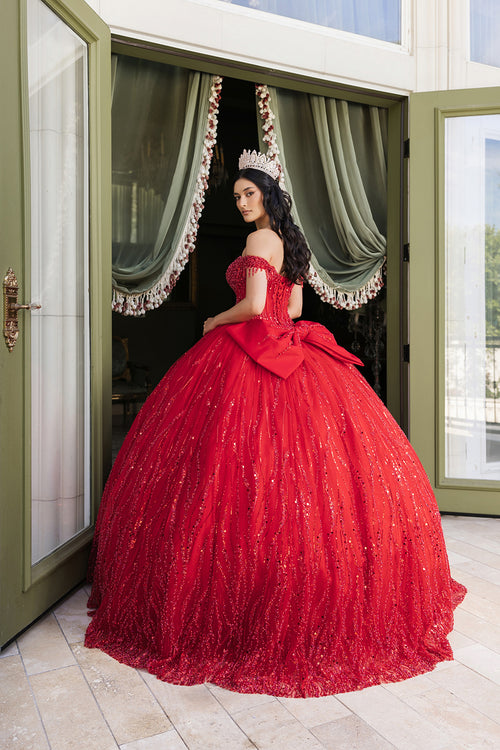 Sweet 16 Birthday Party Dress in Red by LK264 Ball Gown