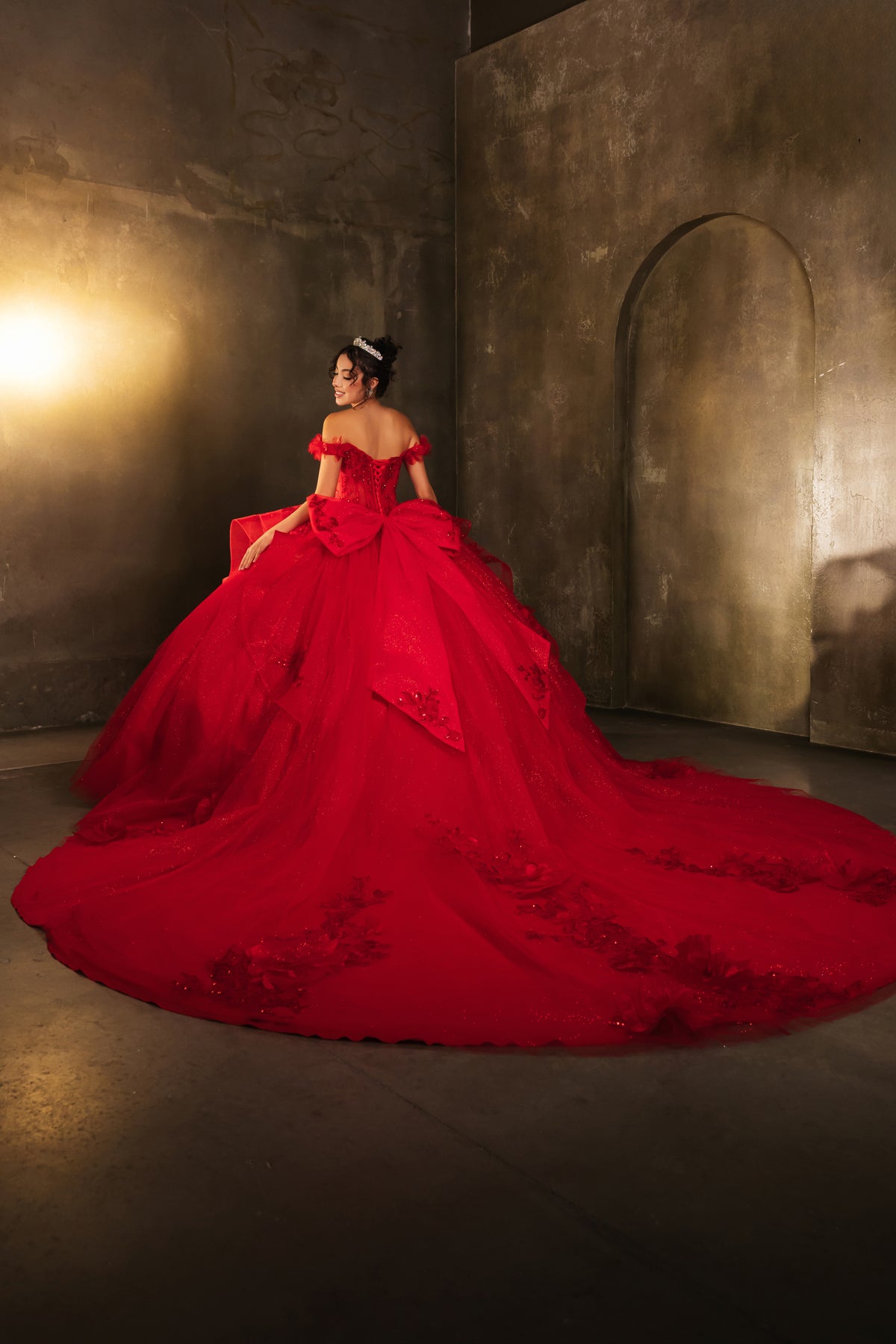 Layla K LK270 Off-Shoulder Floral Applique Ball Gown Quinceañera Dress-New Collection