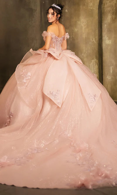 Layla K LK270 Off-Shoulder Floral Applique Ball Gown Quinceañera Dress-New Collection