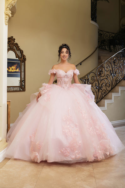 Layla K LK270 Off-Shoulder Floral Applique Ball Gown Quinceañera Dress-New Collection
