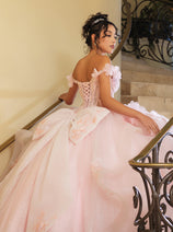 Layla K LK270 Off-Shoulder Floral Applique Ball Gown Quinceañera Dress