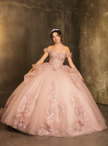 Layla K LK270 Off-Shoulder Floral Applique Ball Gown Quinceañera Dress