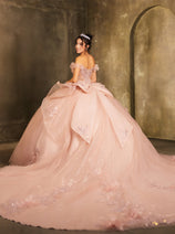Layla K LK270 Off-Shoulder Floral Applique Ball Gown Quinceañera Dress