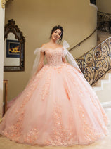 Layla K LK280 Floral 3D Applique Ball Gown Off-Shoulder Quinceañera Dress