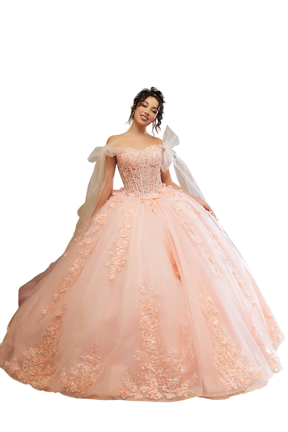 Plus Size Ball Gown in Blush | Formal Quinceanera Dress by LK280