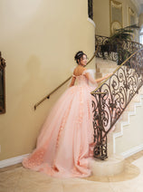 Layla K LK280 Floral 3D Applique Ball Gown Off-Shoulder Quinceañera Dress