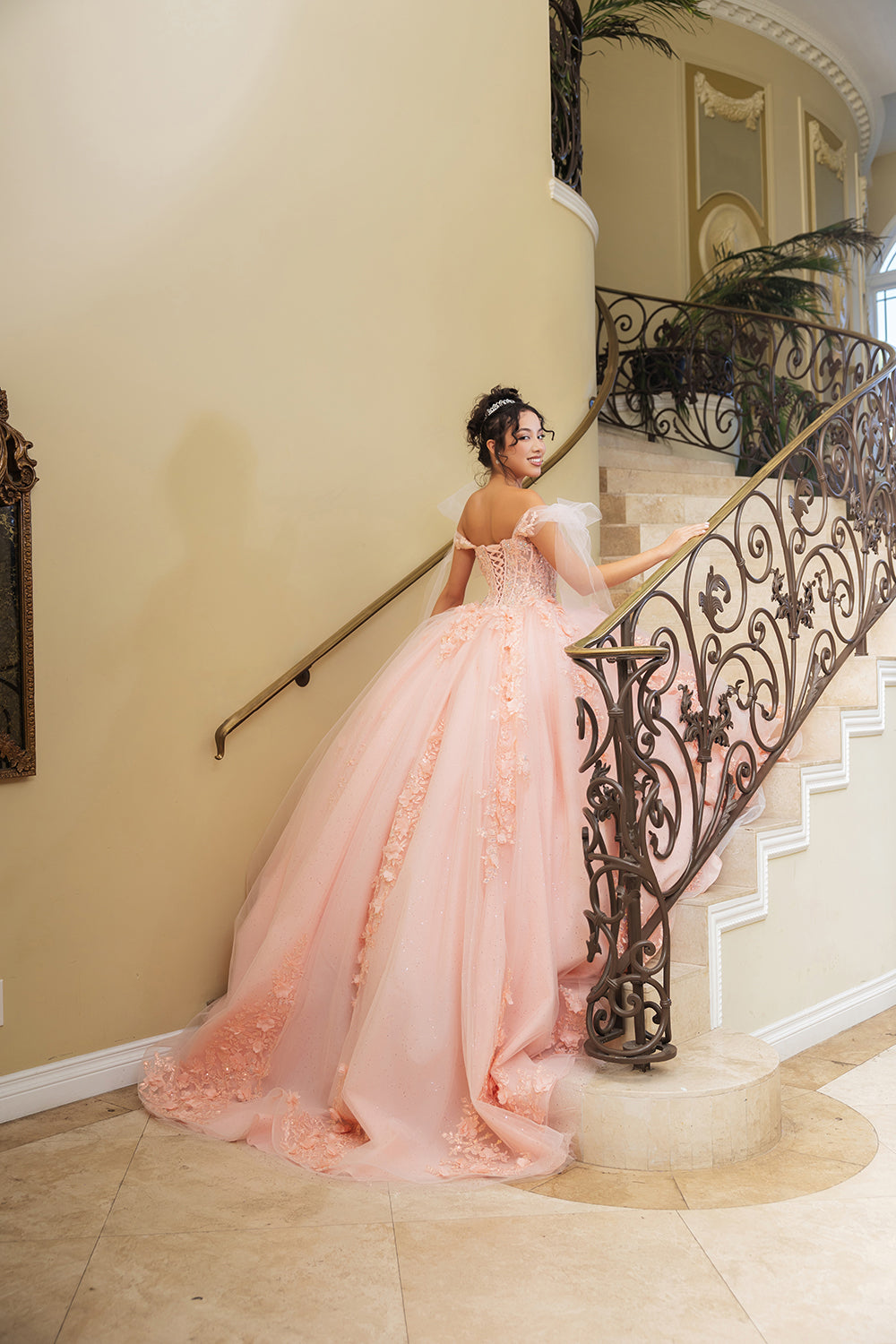 Plus Size Ball Gown in Blush | Formal Quinceanera Dress by LK280