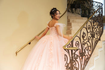 Layla K LK280 Floral 3D Applique Ball Gown Off-Shoulder Quinceañera Dress