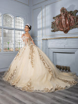 Layla K LK280 Floral 3D Applique Ball Gown Off-Shoulder Quinceañera Dress