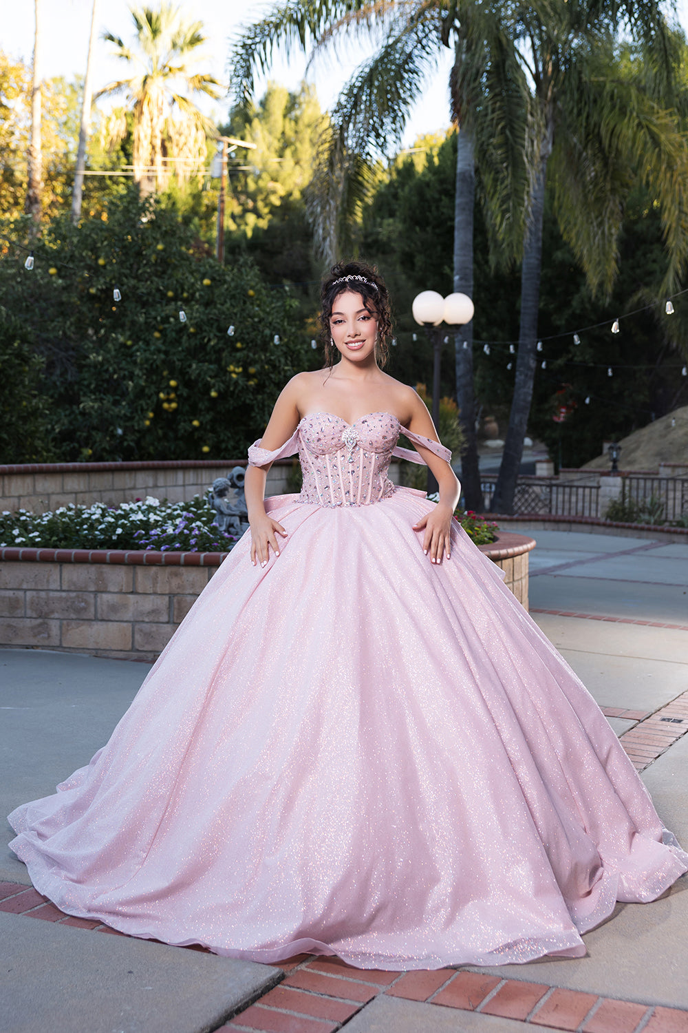 Layla K LK281 Off-Shoulder sleeves Tulle Skirt