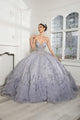Luxury Ball Gown Quinceañera Dress with Glitter Tulle Skirt & Beaded Corset By Layla K LK284
