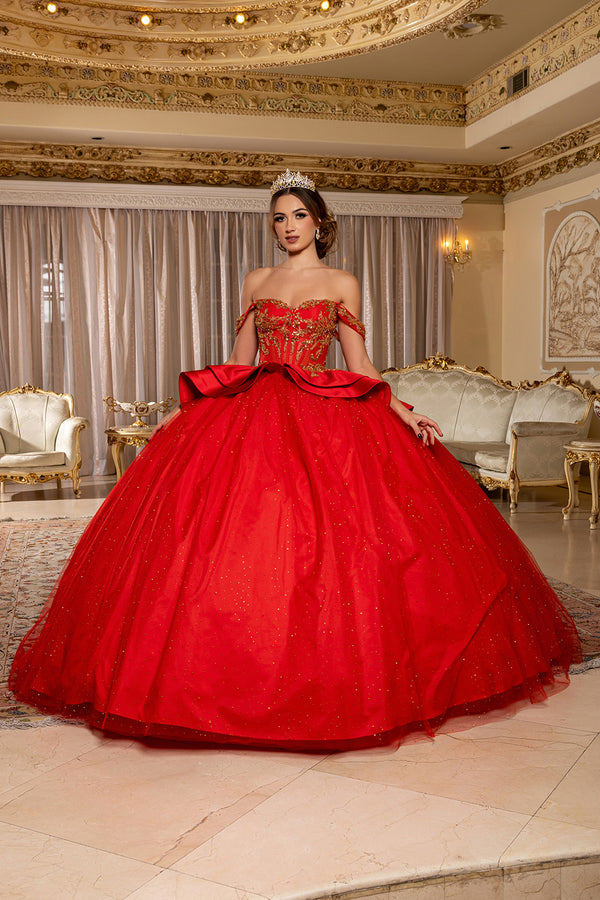 Layla K RED/GOLD Quinceanera Dresses