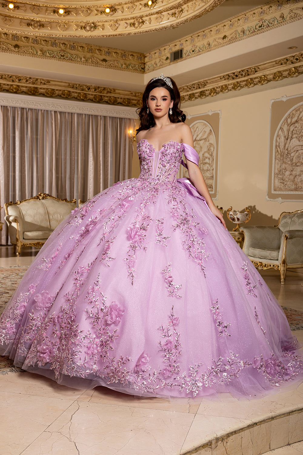 floral sweetheart off shoulder dress Off-Shoulder Quinceañera by Layla K LK305 This new Color:Pacific Blue GL-08.27.26 White Fox black sequin