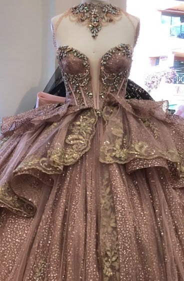 Layla K NAVY/GOLD Quinceanera Dresses