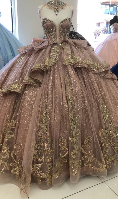 Layla K NAVY/GOLD Quinceanera Dresses