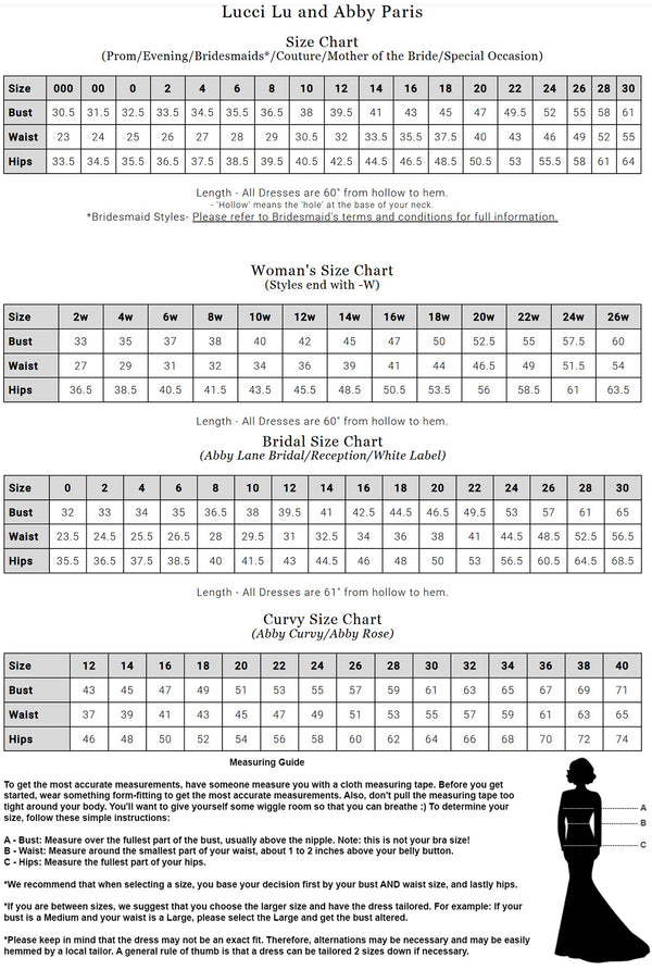 Abby Paris Size Chart
