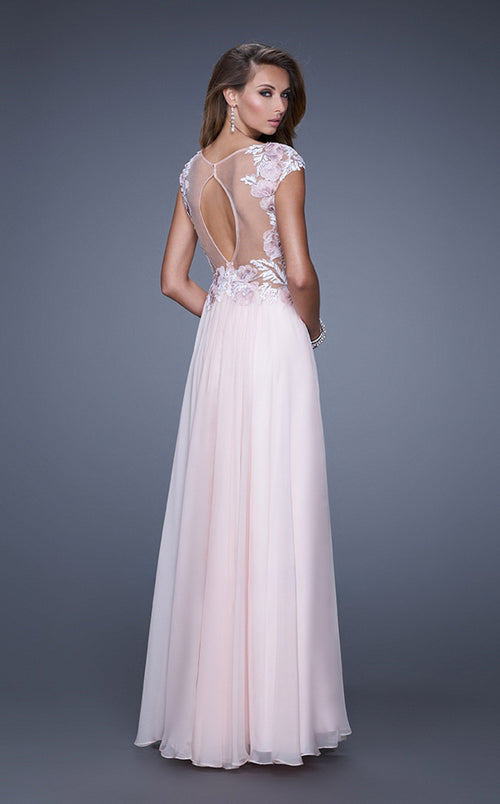 La Femme 20540 Chiffon Slit Prom Dress