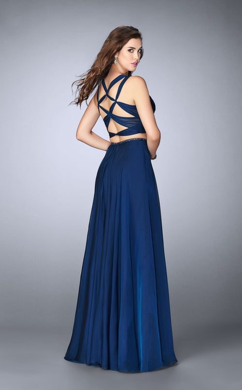 La Femme 23979 Jersey Slit Sweetheart Sleeveless Prom Dress