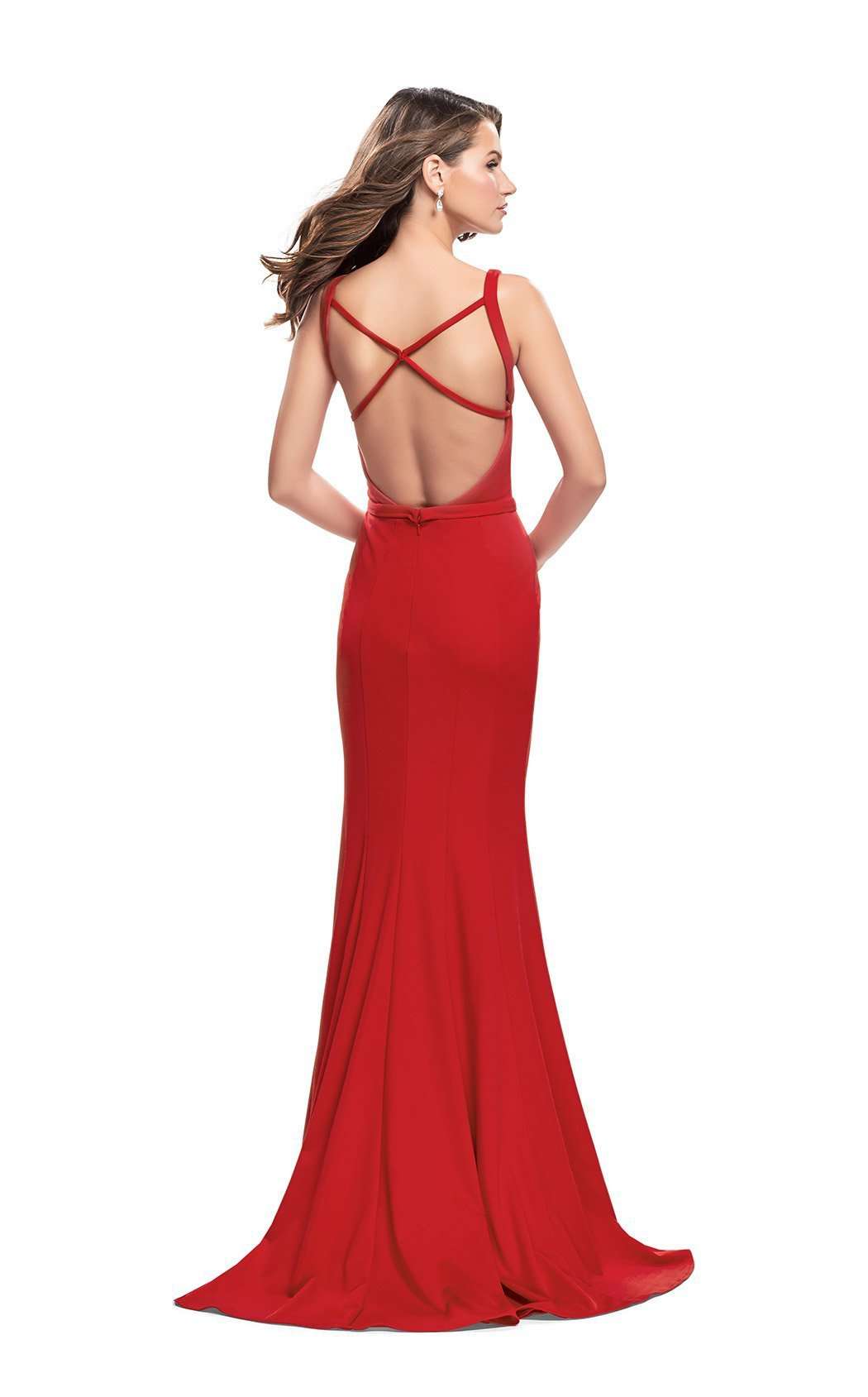 La Femme 25964C Slit Sweetheart Sleeveless Prom Dress