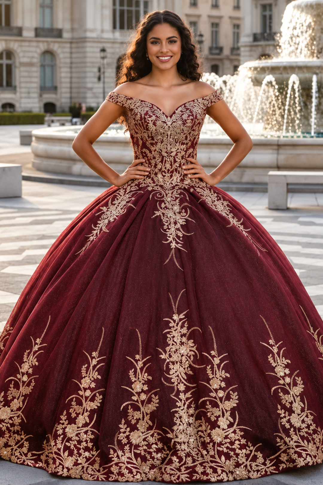 Layla K LK220 Off Shoulder Sparkling Lace Up Quinceanera Ball Gown