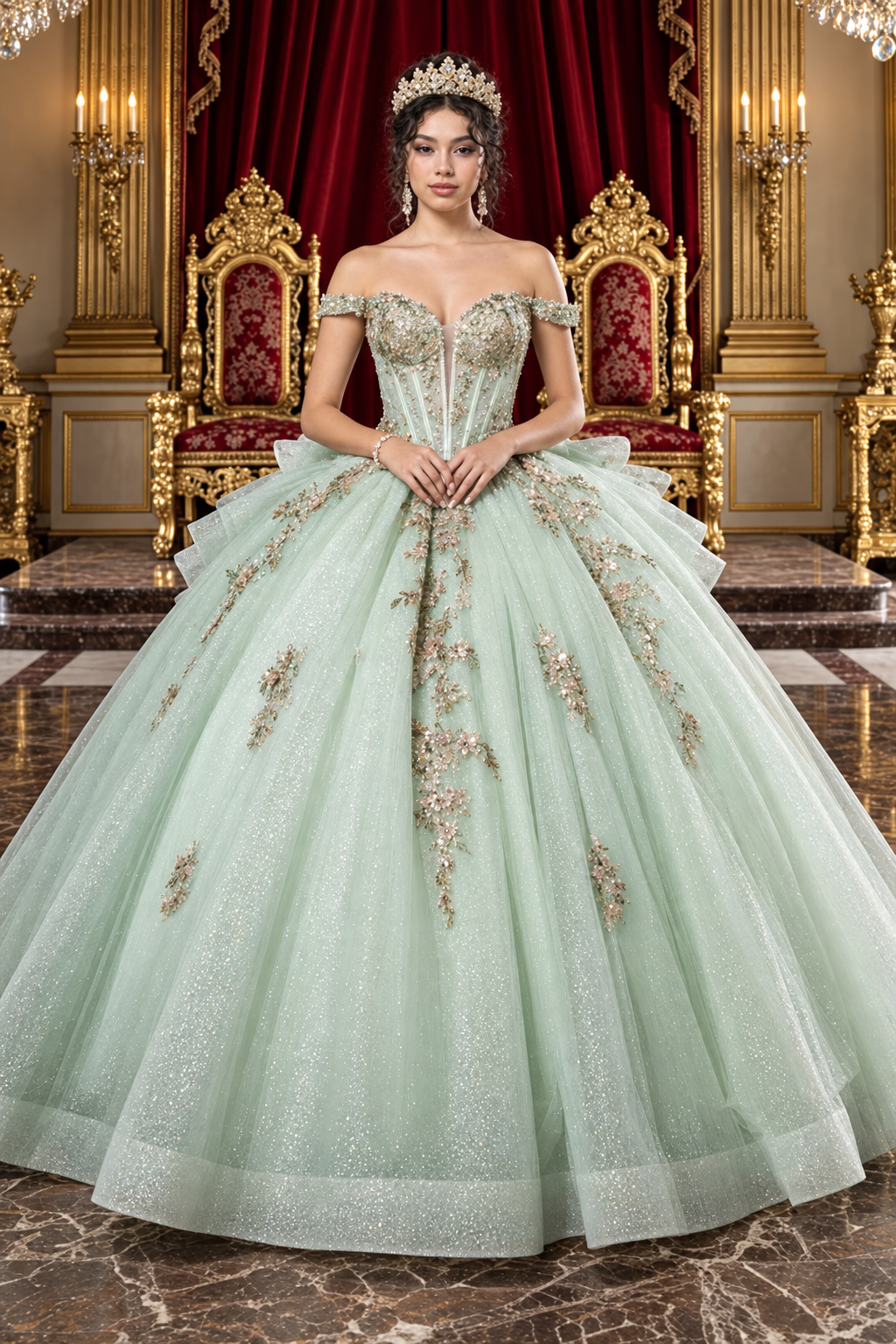 Quinceanera Dress Sweetheart Ruffles Sequin Prom Gown By Layla K LK272