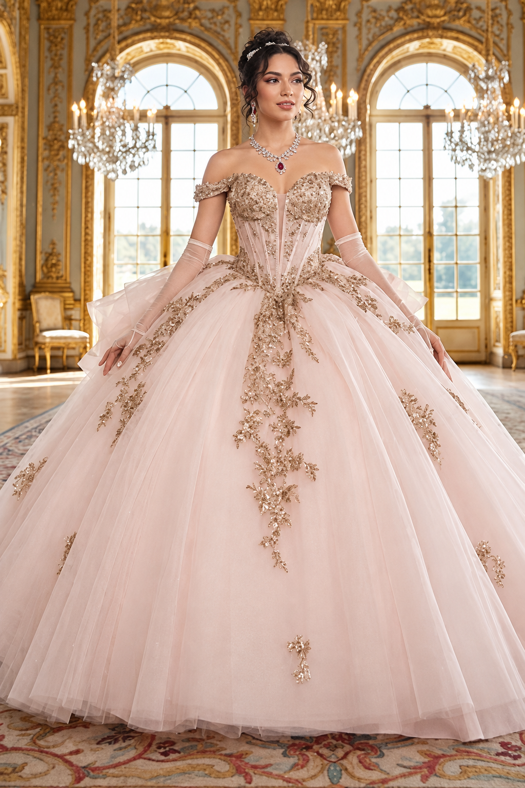 Quinceanera Dress Sweetheart Ruffles Sequin Prom Gown By Layla K LK272